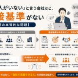 「いい人がいない」と言う会社ほど、面接基準がない【採用の本質的な問題】